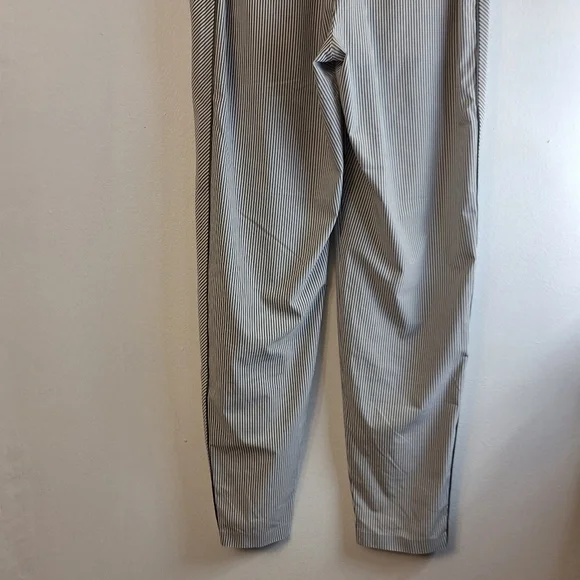 Athleta Brooklyn Textured Ankle Jogger Pant Grsy Stripe Women 4 Lounge Yoga Pant - Picture 3 of 8